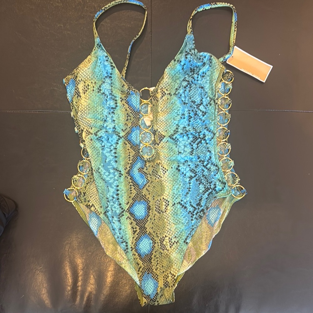 Vibrant Snake Print Swimsuit
